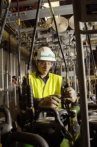 Industrial Photography, Refilling Gas Tanks, Maurepas near Versailles, France