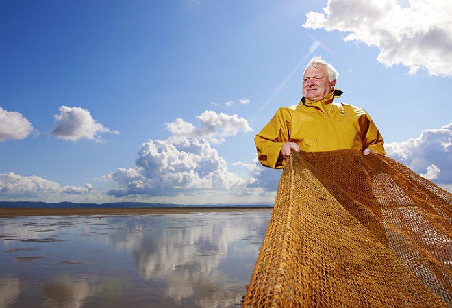 commercial Photographer, fishermen portrait, shrimp fishermen, morecambe bay, lancashire, uk